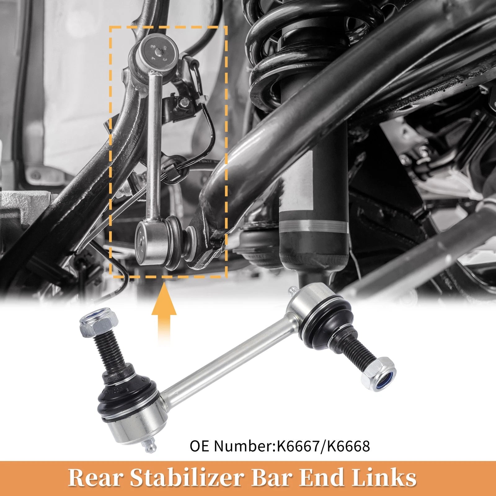 2X Rear Stabiliser Sway Bar Link for Chevrolet Trailblazer (No.K6667/K6668)