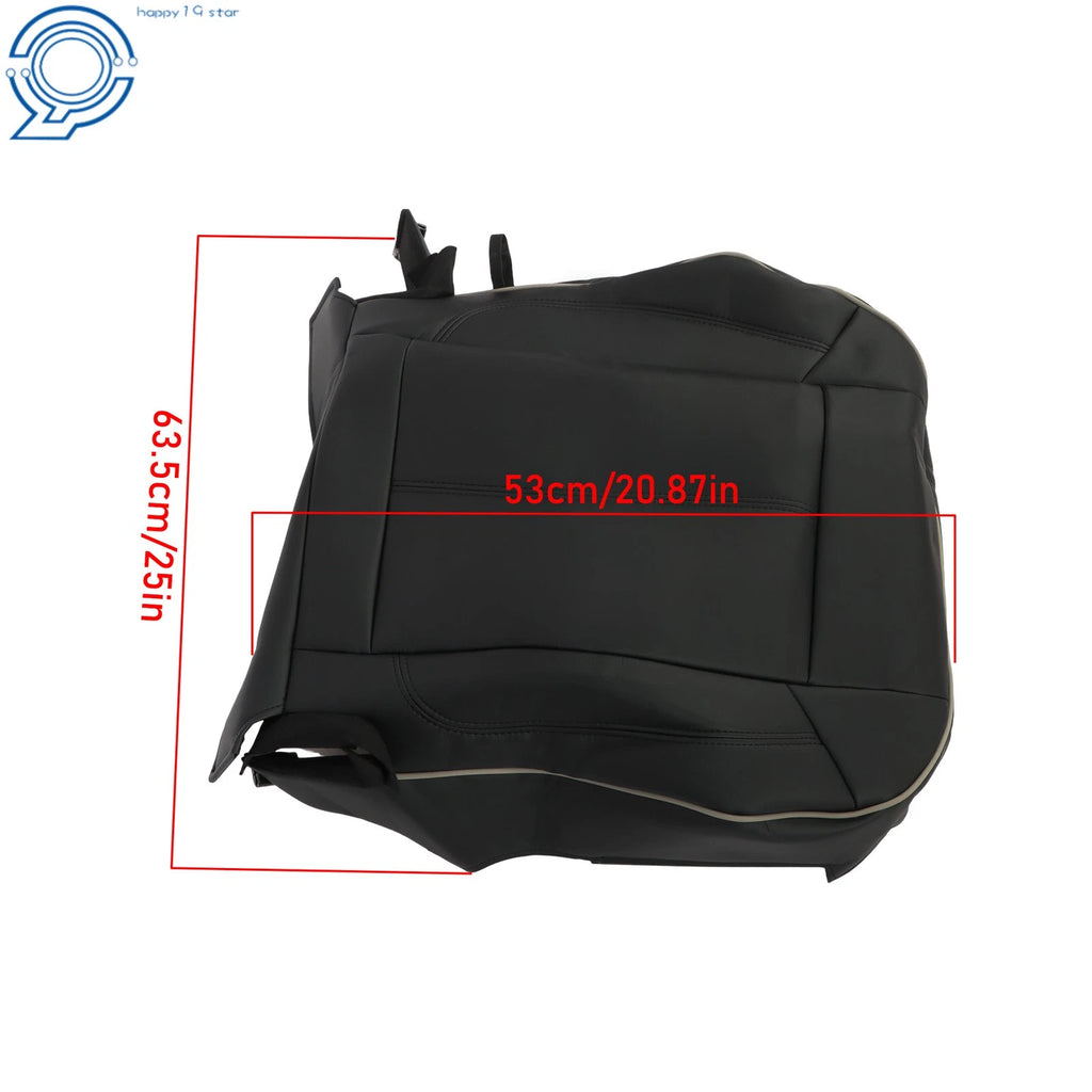 Passenger Front Bottom Side Cushion Cover for Hummer H3 (2006–2010) Black Leather