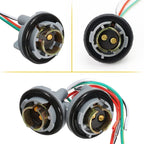 2X LED Pigtail Wire Socket for Stop Brake Turn Signal Light Bulb