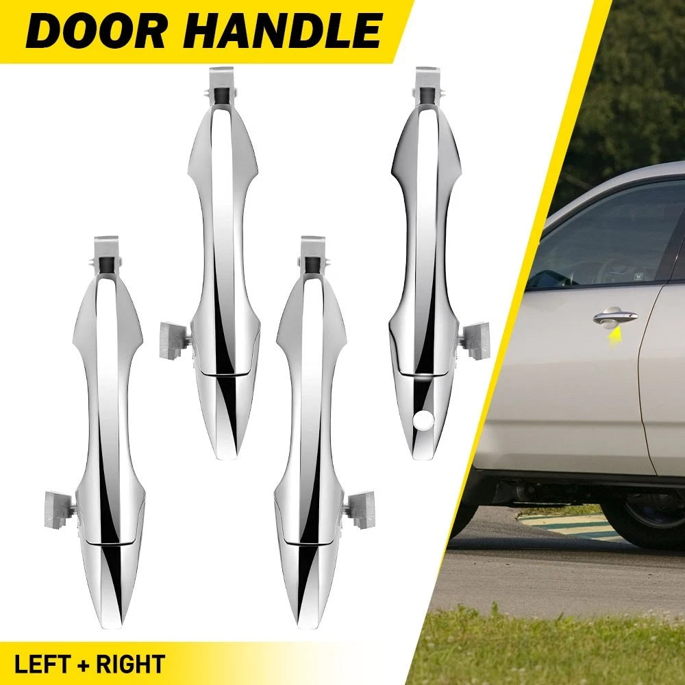 4X Exterior Door Handle for Acura MDX (2007–2013) Chrome L&R Kit