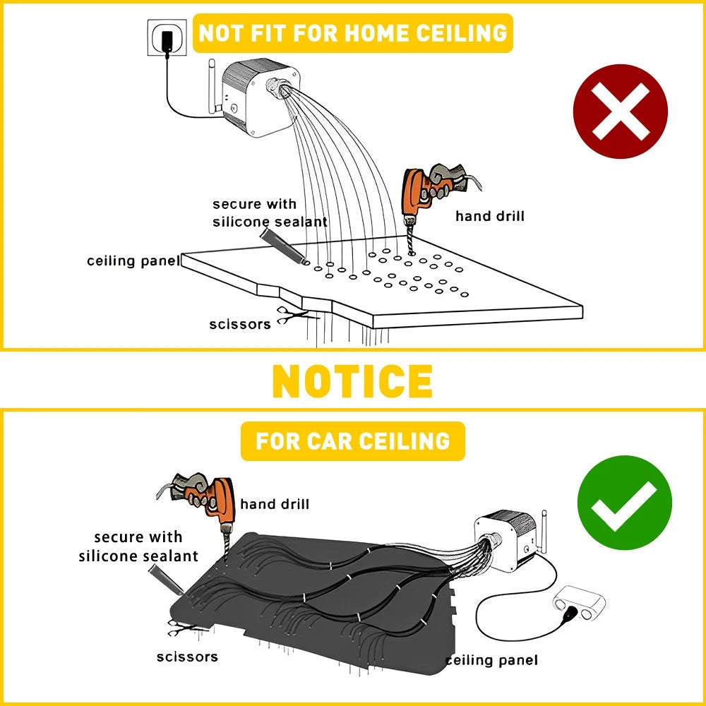 Optic Star Ceiling Light Kit for Car Home (1000PC)