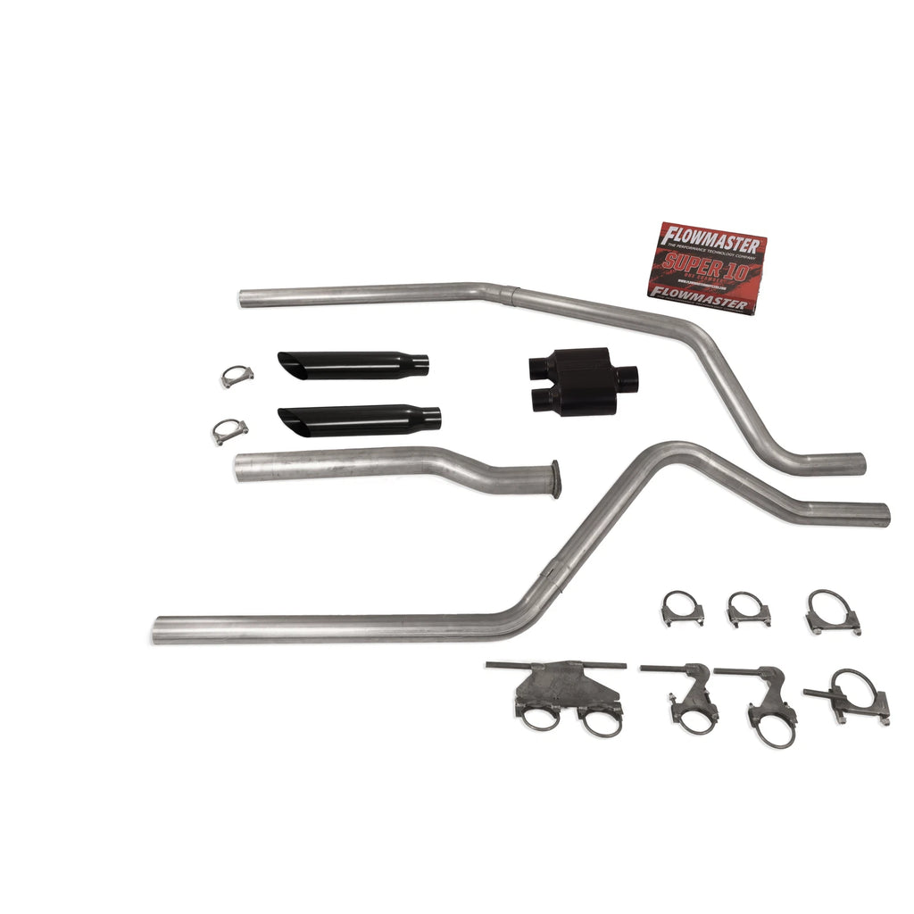 2.5" Dual Exhaust for Dodge Ram 1500 (2019–2025) Flowmaster Super 10 Black
