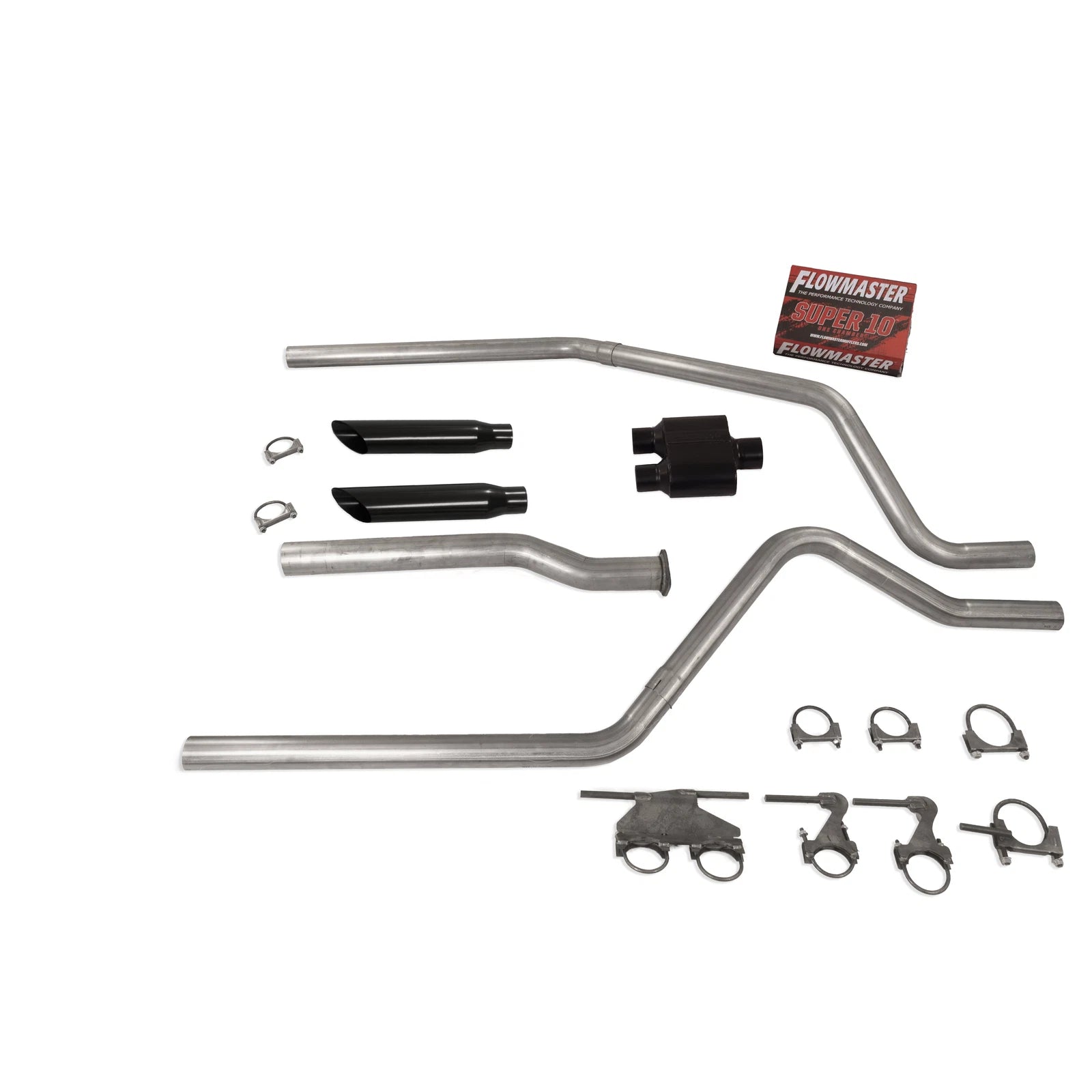 2.5" Dual Exhaust for Dodge Ram 1500 (2019–2025) Flowmaster Super 10 Black