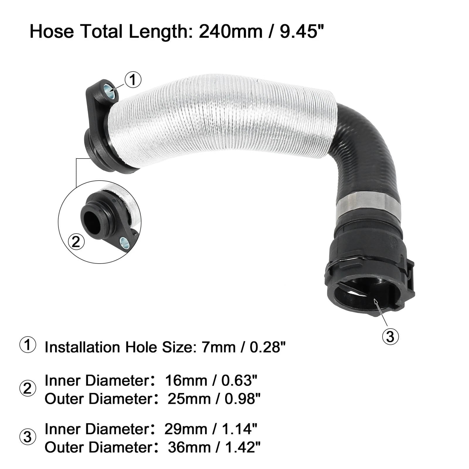 Radiator Coolant Water Hose 11537572159 for BMW 320i (2004–2005)