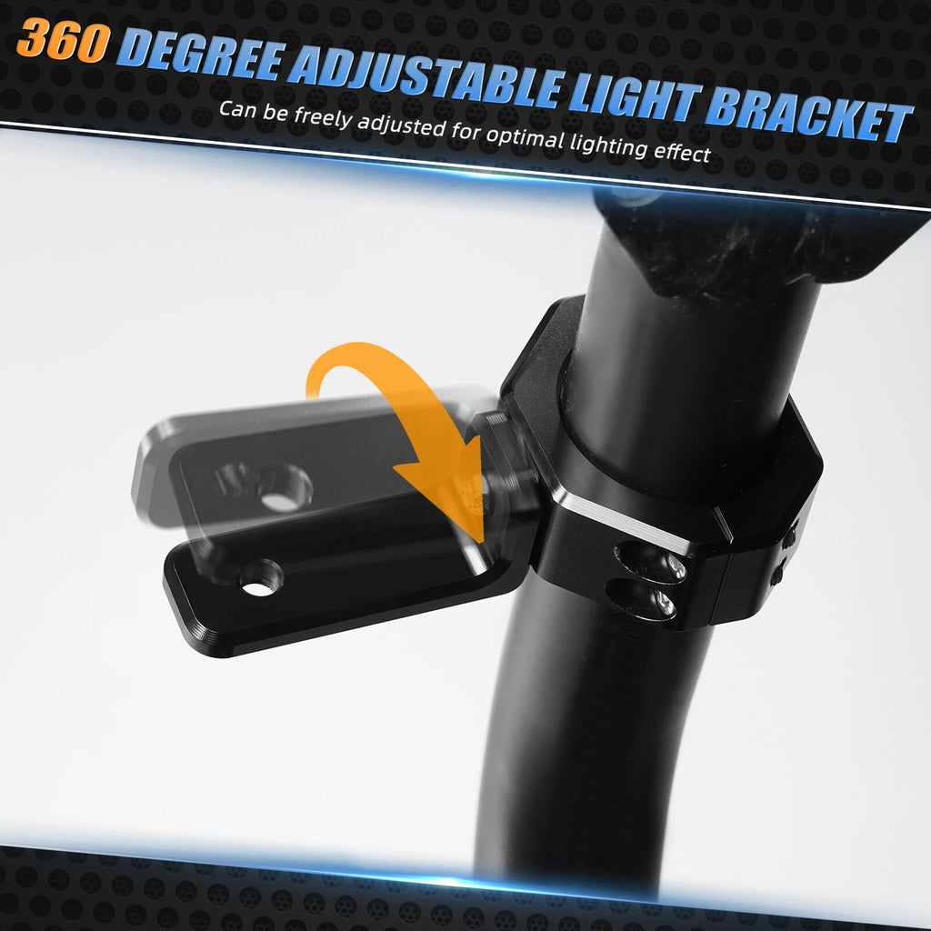 Set of 2 Backup Rear Pillar Work Lights Mounting Brackets for Can-Am Maverick X3 (2017–2023)