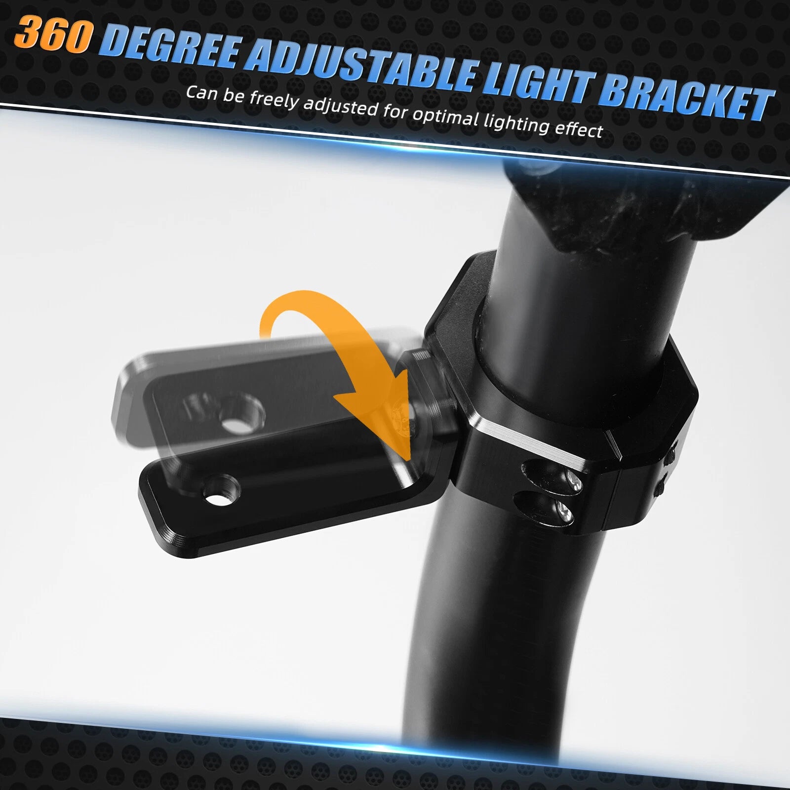 Set of 2 Backup Rear Pillar Work Lights Mounting Brackets for Can-Am Maverick X3 (2017–2023)