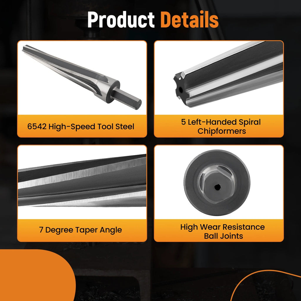 Tapered Ball Joint Reamers for Tie Rod Ends to Spindles (7 Degree)