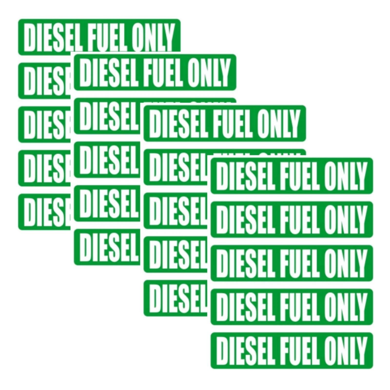 20Pc Diesel Fuel Only Vinyl Decal Sticker for Turbo Fuel Door Label