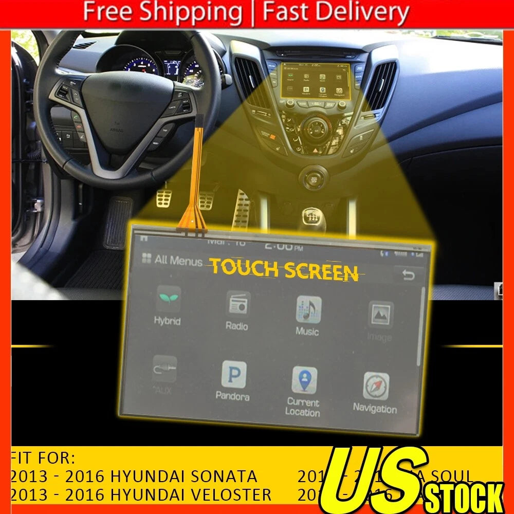Touch-Screen Glass Digitizer for Hyundai Sonata Veloster (2013â2016)