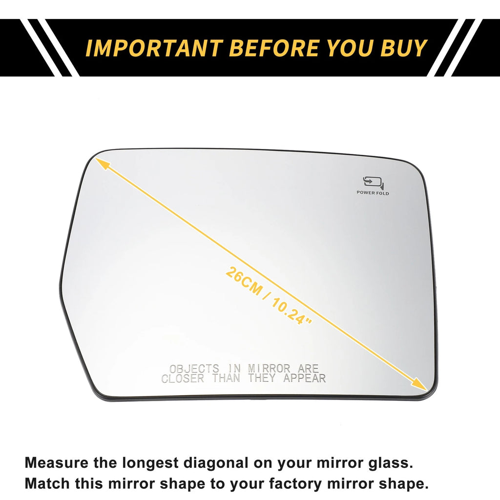 Heated Right Side Mirror Glass for Ford F-150 (2004–2010)