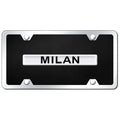 Chrome on Black Acrylic License Plate Kit -Officially Licensed for Mercury Milan