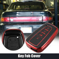 Set of 4 Red Button Remote Key Fob Covers for Toyota RAV4 Camry Corolla (2018–2022)