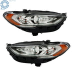 Pair of Halogen Projector Headlights w/LED DRL for Ford Fusion (2017–2019)