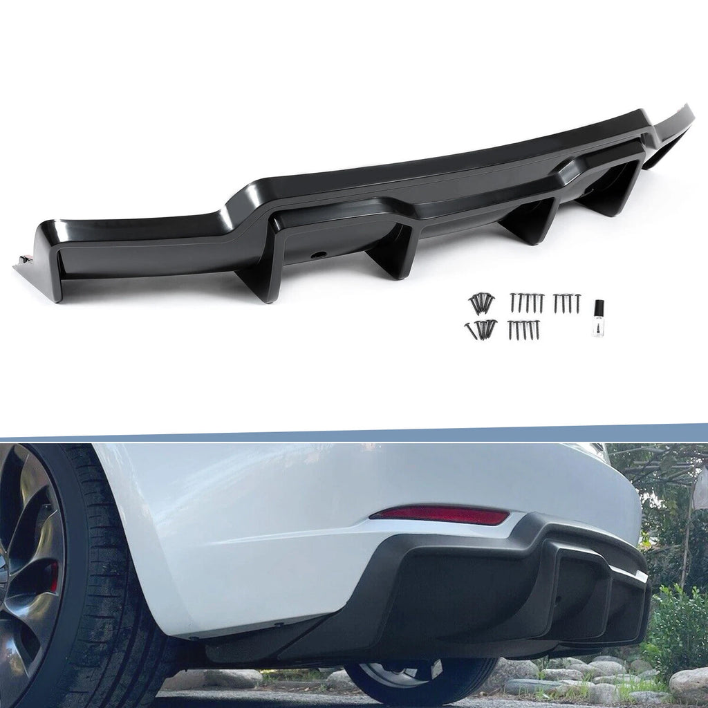 ABS Black Rear Bumper Diffuser Valance for Tesla Model 3 (2017–2023)