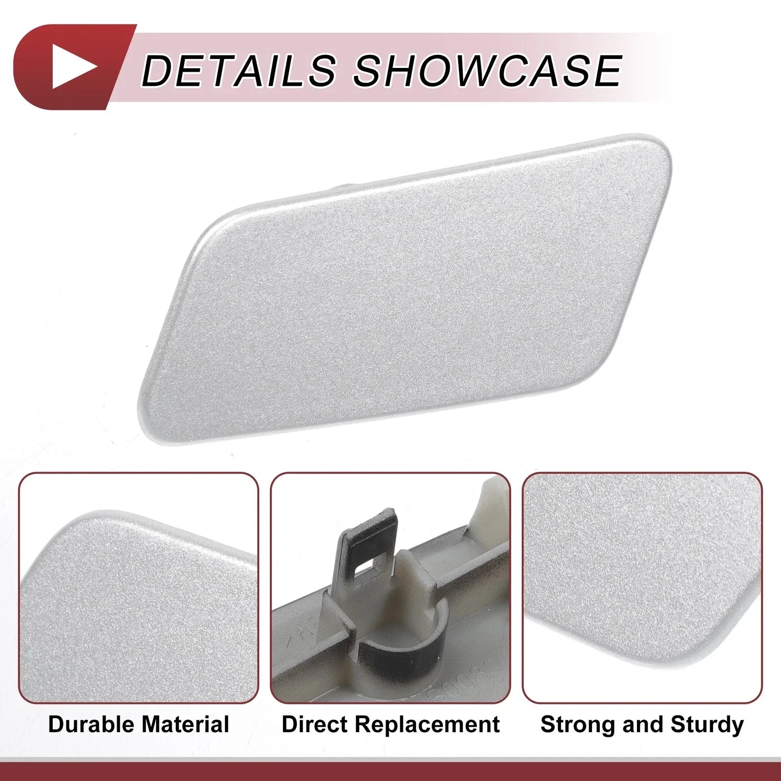 Front Left Washer Nozzle Cover for Lexus LX570 (2016-2021) Silver Tone 1 x