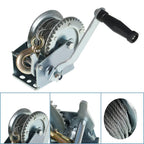 Manual Crank Winch for Truck 1500 lbs with 5.0mm x 10m Rope