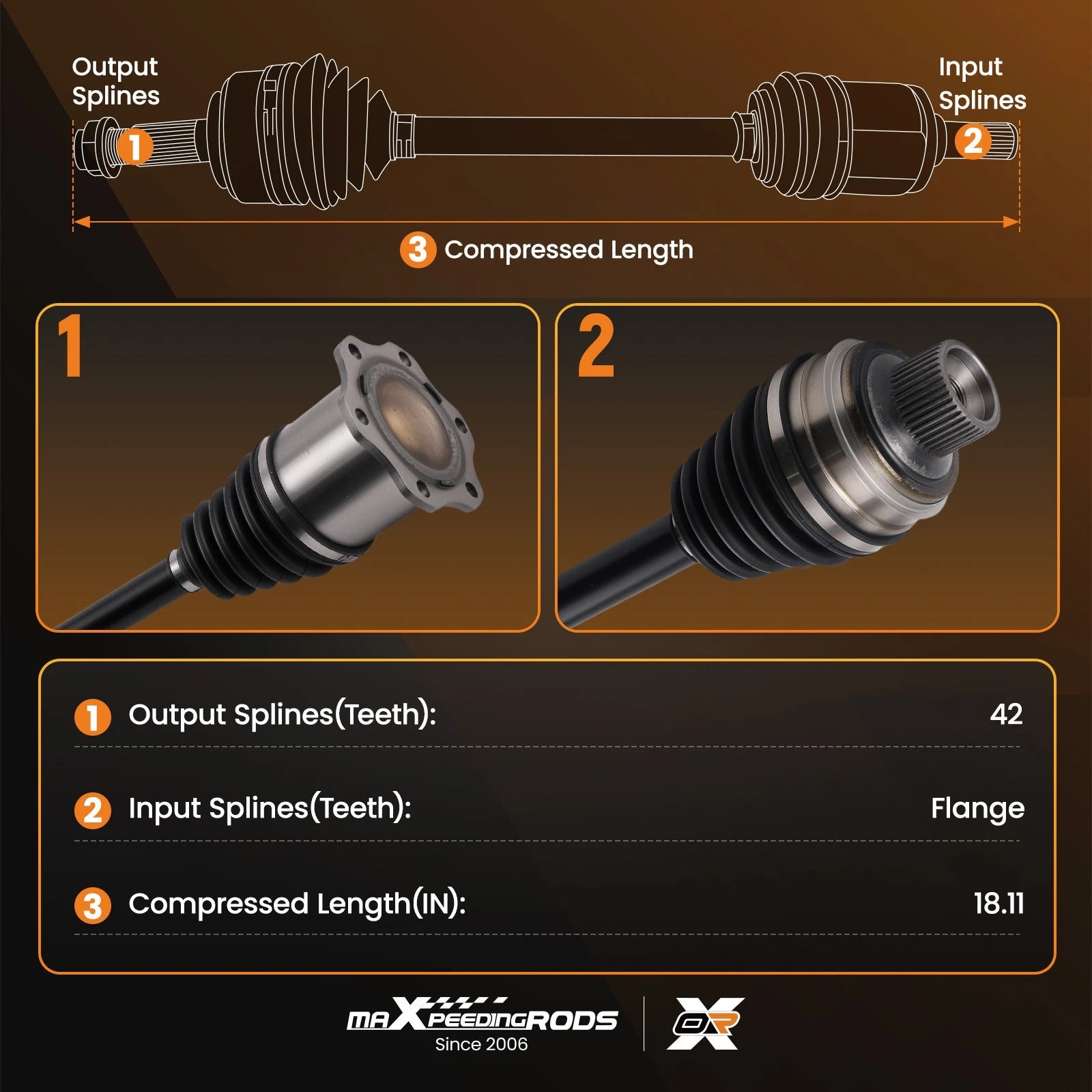 Set of 2 CV Axle Assemblies for Audi (2012–2017)