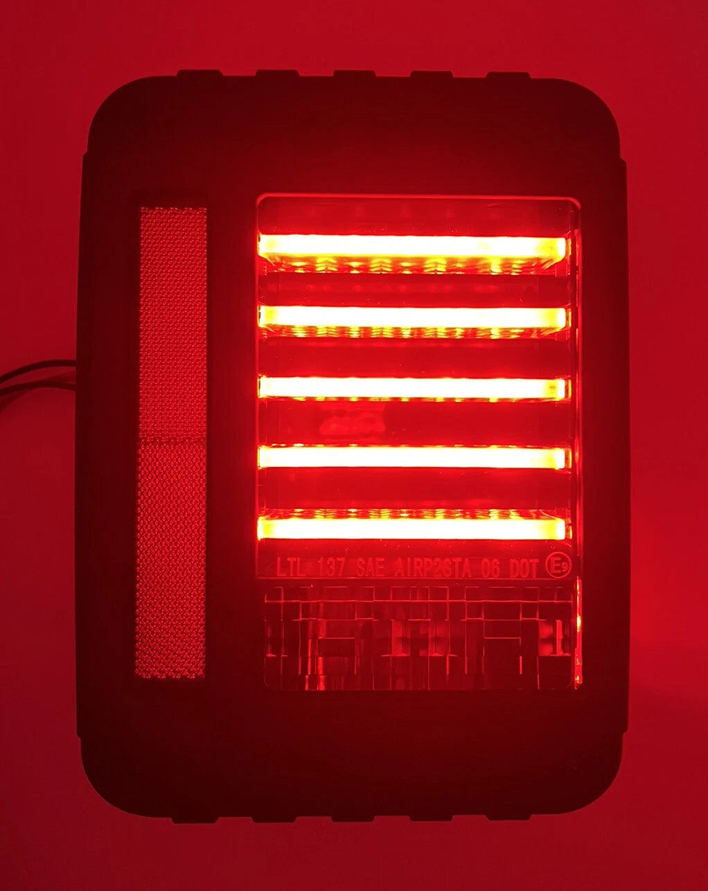 LED Tail Lights Replacement Transparent Lens for Jeep Wrangler JK (2007–2018)