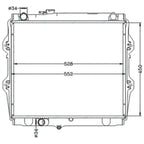 Alloy Core Radiator for Toyota Hilux LN147 LN167 LN172 4cyl 3.0L 5L (1997-2000)