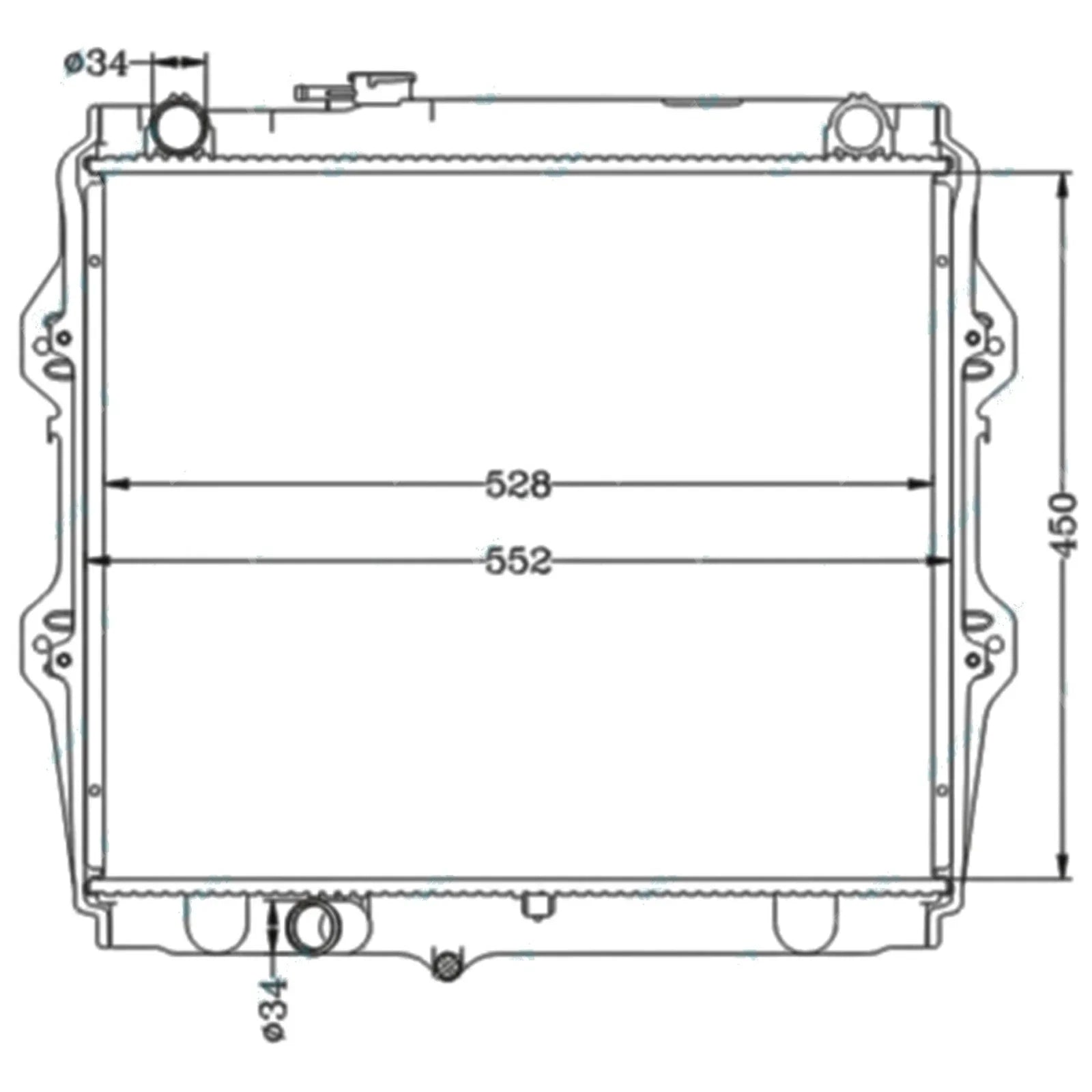 Alloy Core Radiator for Toyota Hilux LN147 LN167 LN172 4cyl 3.0L 5L (1997-2000)