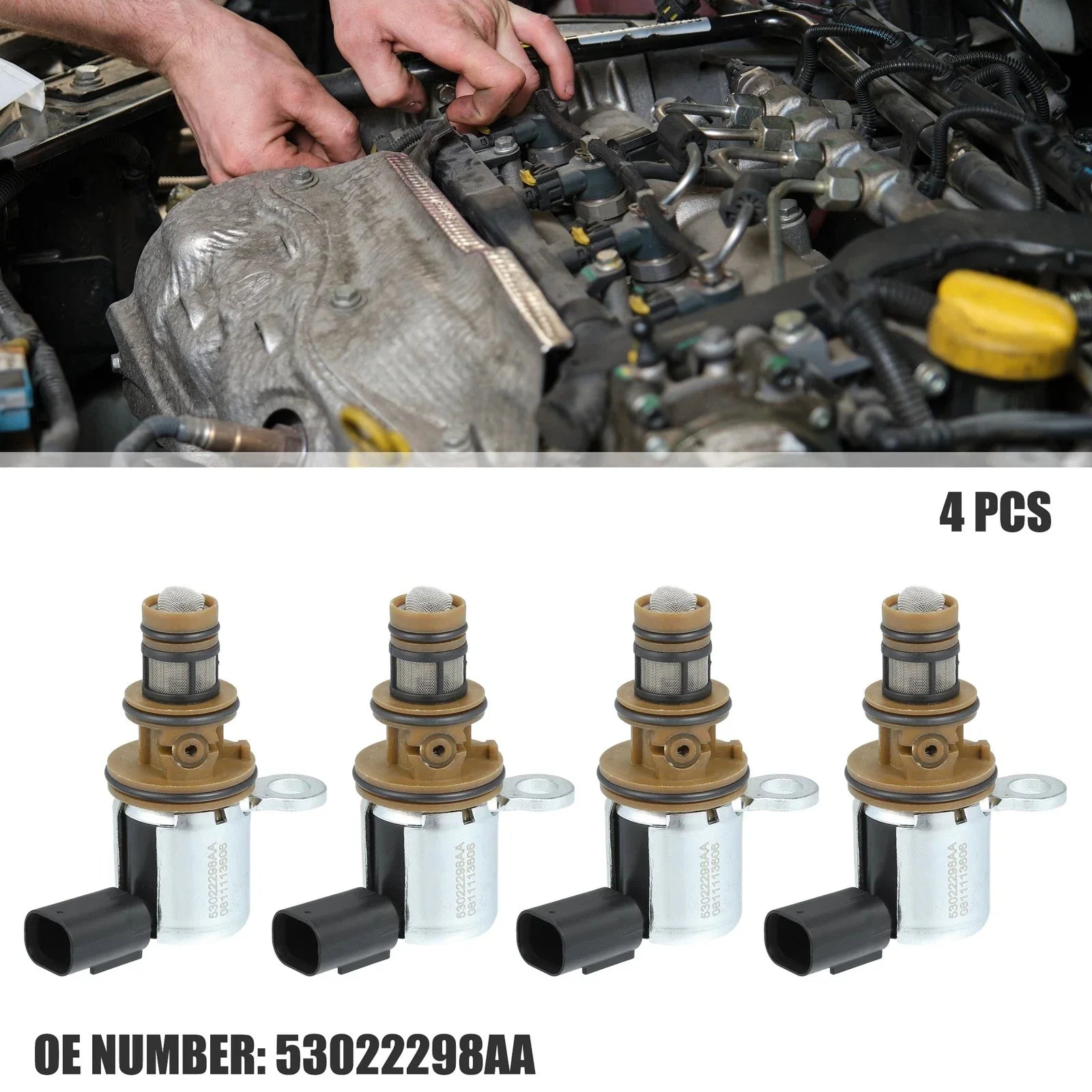4 x Multiple Displacement Solenoid Engine for Dodge Ram (No. 53022298AA)