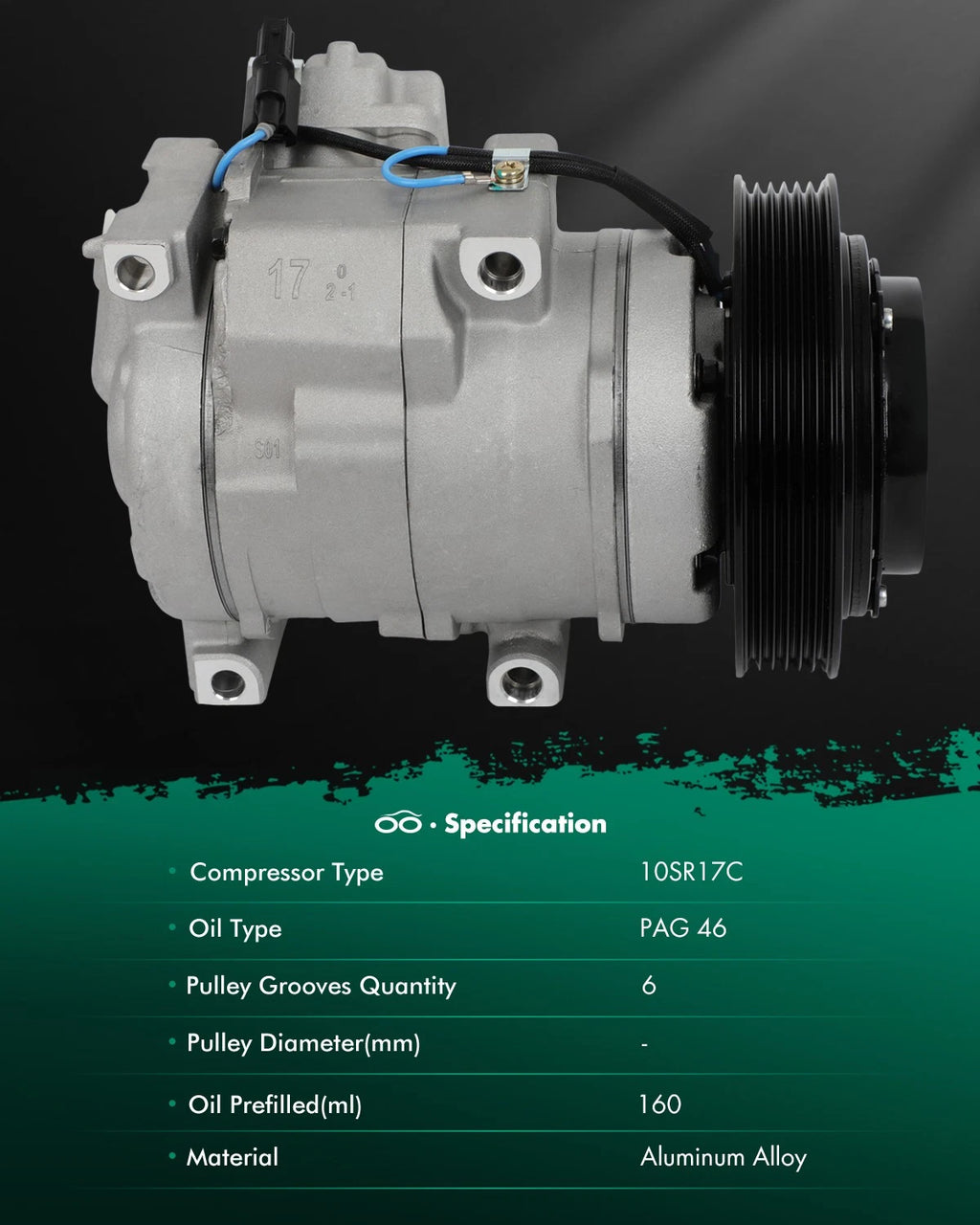 A/C Compressor w/Clutch CO 10840C for Honda Odyssey (2008–2015)