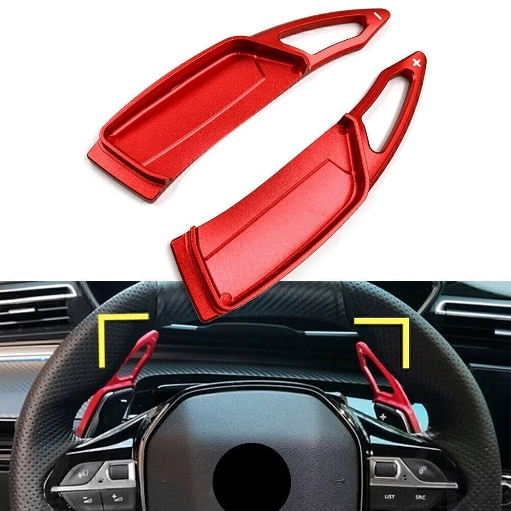 Aluminum Paddle Shifter for Peugeot 3008 5008 GT (2017–2022) Red