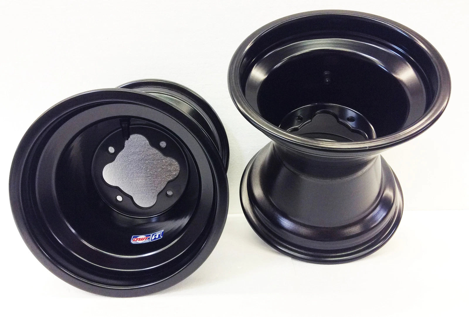 2X DWT Black A5 ATV Rear Wheel Rims 9" 9x8 4/115 for Yamaha YFZ450 Raptor 700 Banshee