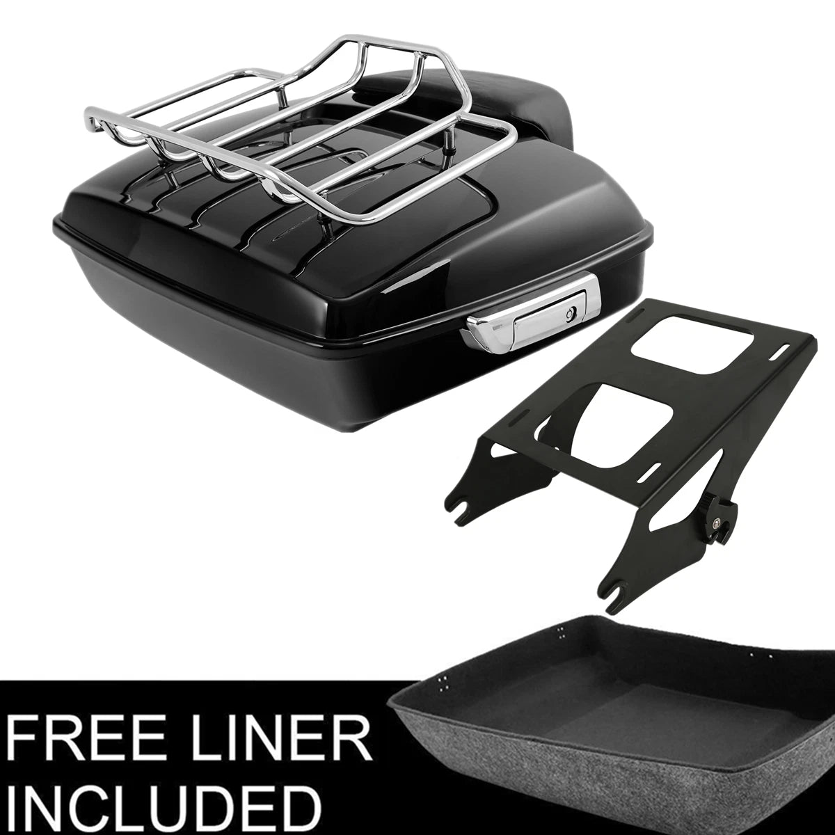 Chopped Trunk Pad Mount Rack for Harley Davidson Touring Road King (2014–2025)