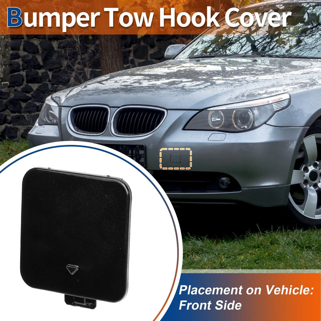 Tow Hook Cover for BMW 525i 530i 550i (2001–2010) No. 51117111787 Black