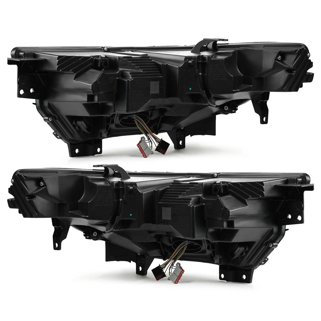 Full LED Headlight Pair for Ford Explorer (2020–2024) w/o Module, DRL, Chrome
