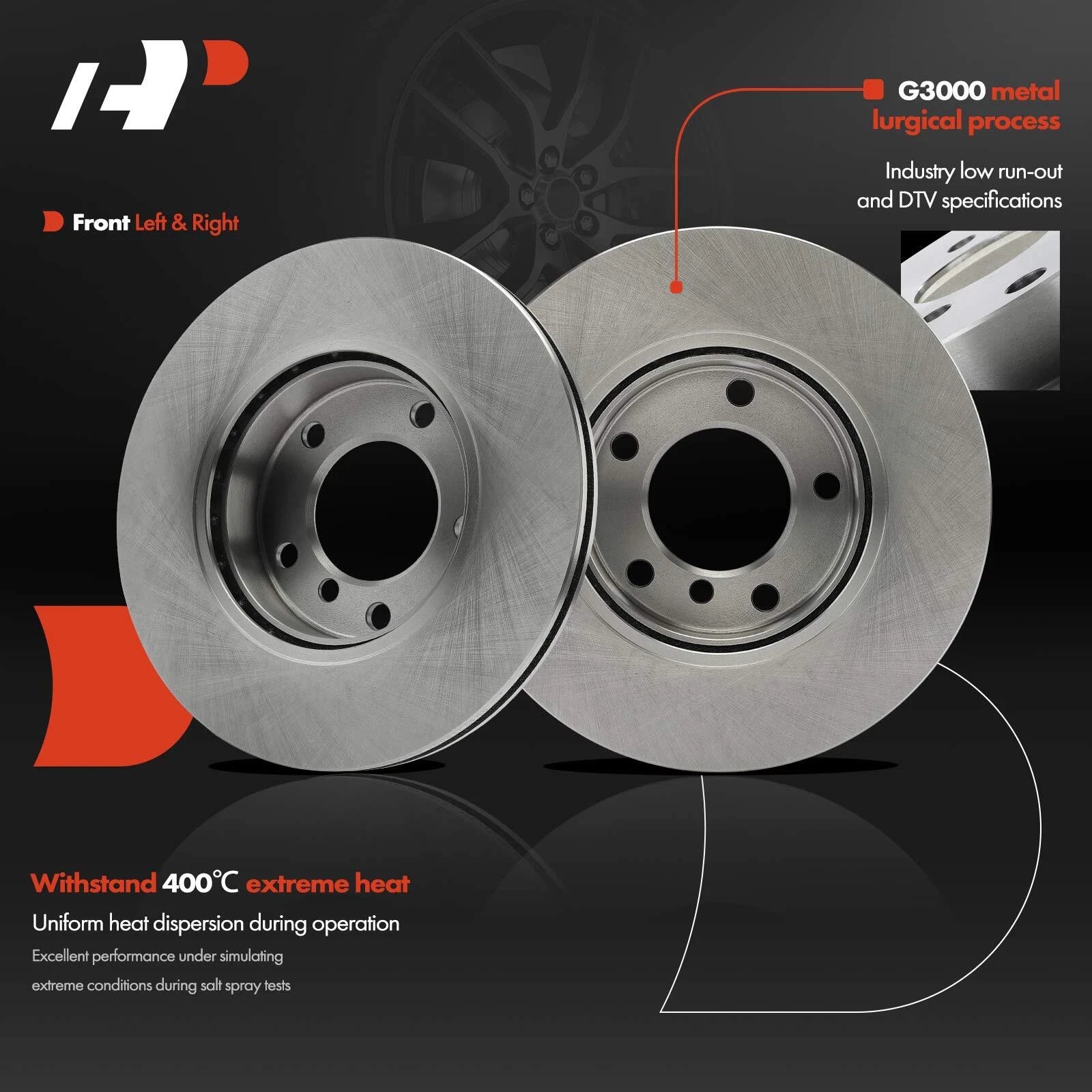 Front Disc Brake Rotors & Ceramic Pads for BMW 318i 320i 325i (1992–1998)