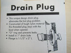 2X Retained Screw Type Nylon Drain Plug for Boats (Fits 1 Inch Diameter Hole)