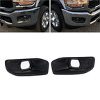 Fog Light Bezel Covers for Dodge Ram (2019-2024) - Black ()
