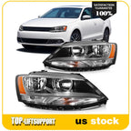 Headlights for Volkswagen Jetta Sedan MK6 (2011–2018) Black Housing