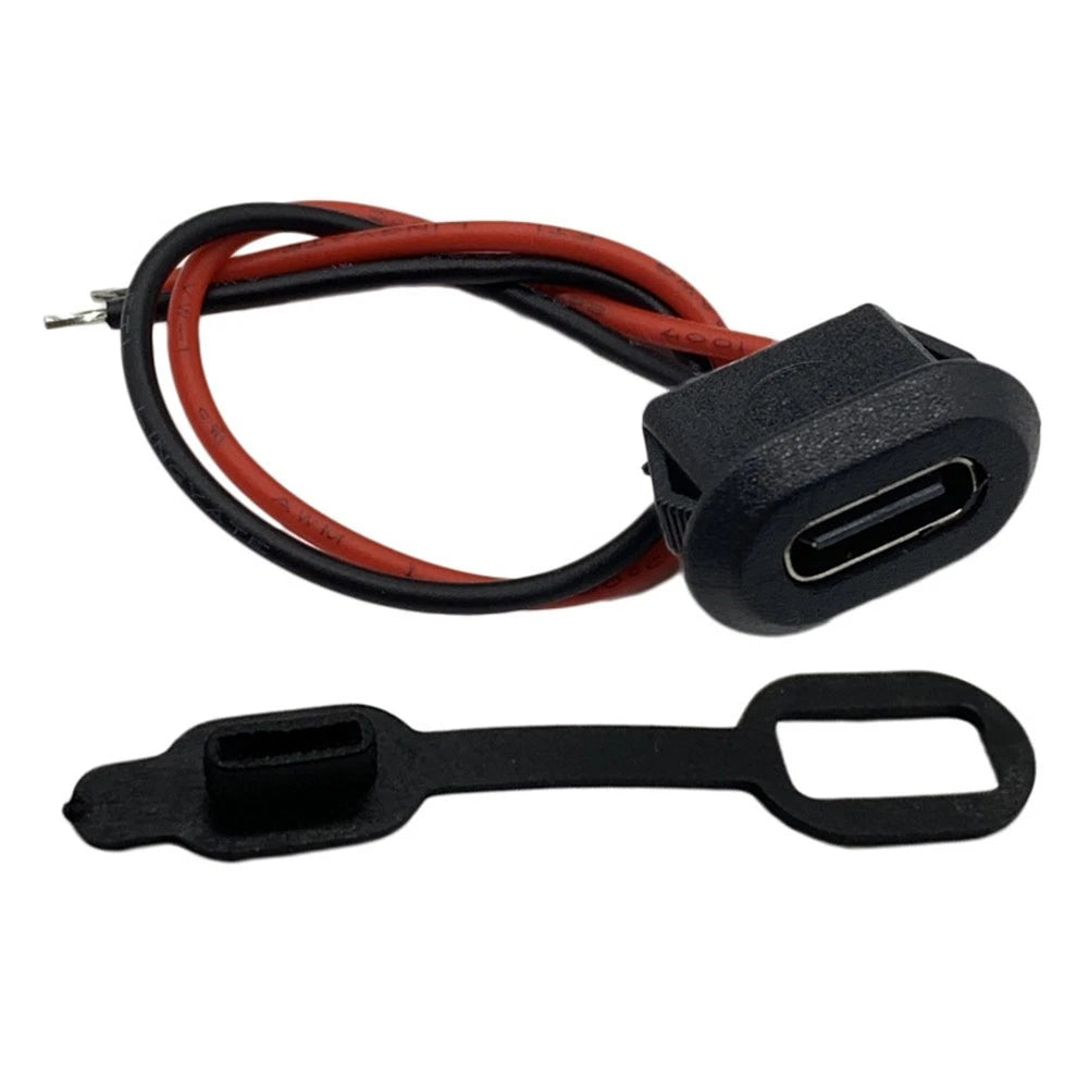 2-Pin Waterproof Type C Female Input Socket for Long Cycle Life