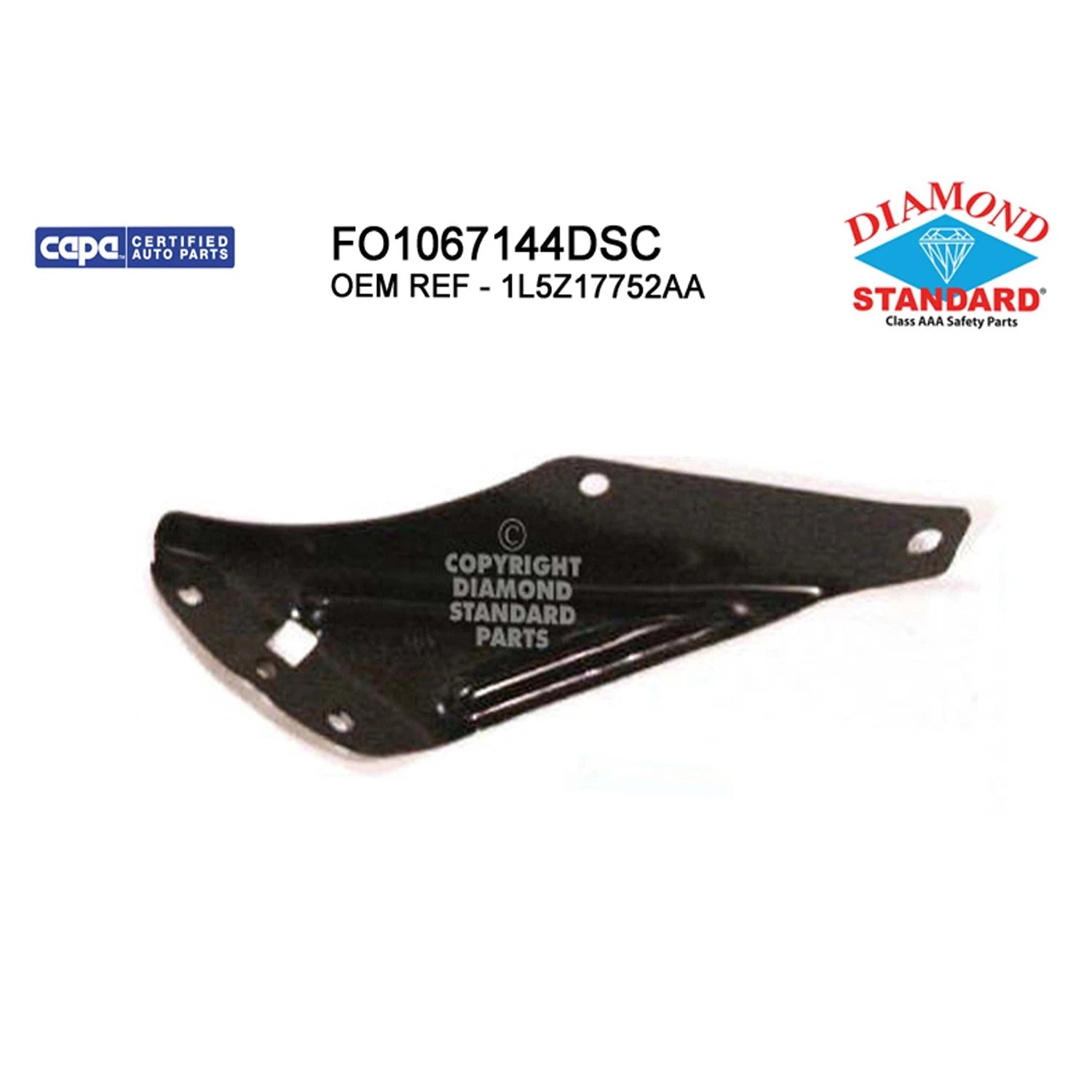 Replacement Steel Front Passenger Side Outer Bumper Mount Bracket for Toyota