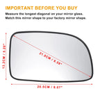 Heated Right Side Mirror Glass for Hyundai Santa Fe (2007–2009)
