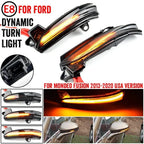 LED Sequential Side Turn Signal Mirror Blinker Lights for Ford Fusion (2013–2020)