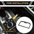 Carbon Fiber Armrest Box Rear Cup Holder Cover for Toyota Tacoma (2024)