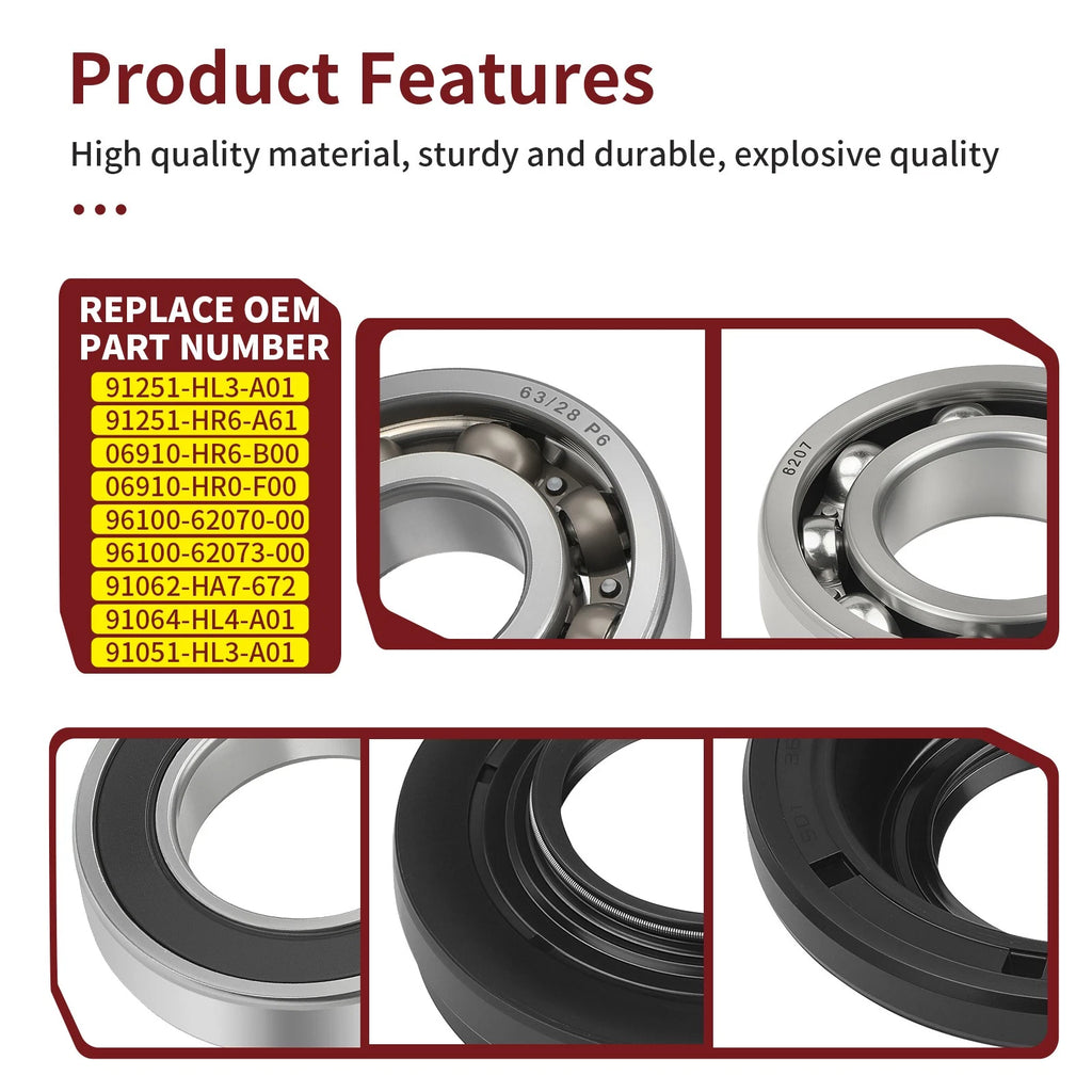 Rear Differential Bearing & Seal for Honda Foreman Rubicon 500 (2015–2019)
