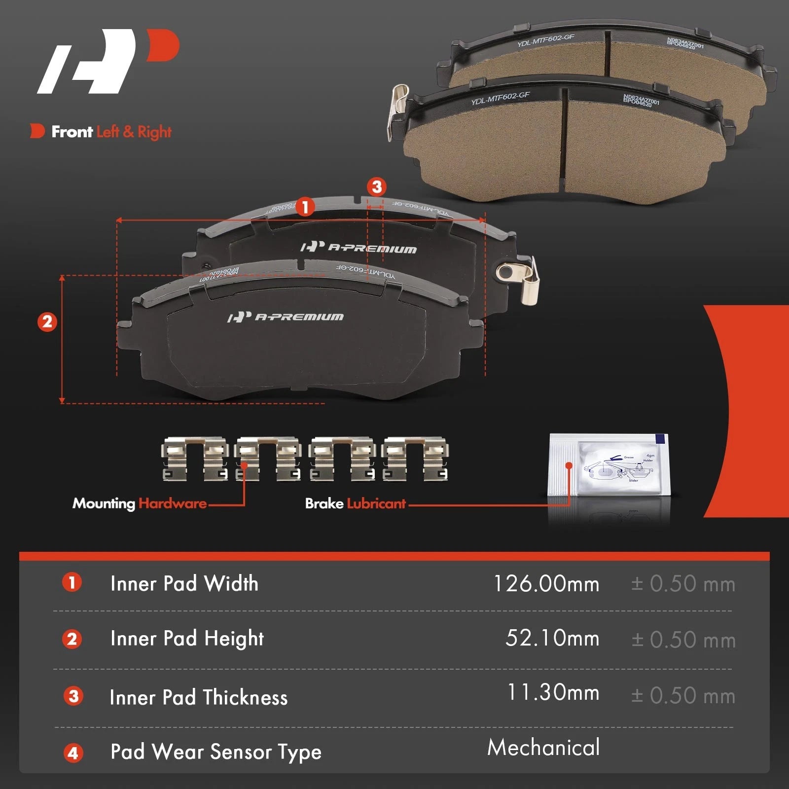 Set of 4 Front Ceramic Brake Pads for Nissan Sentra (2000–2006)