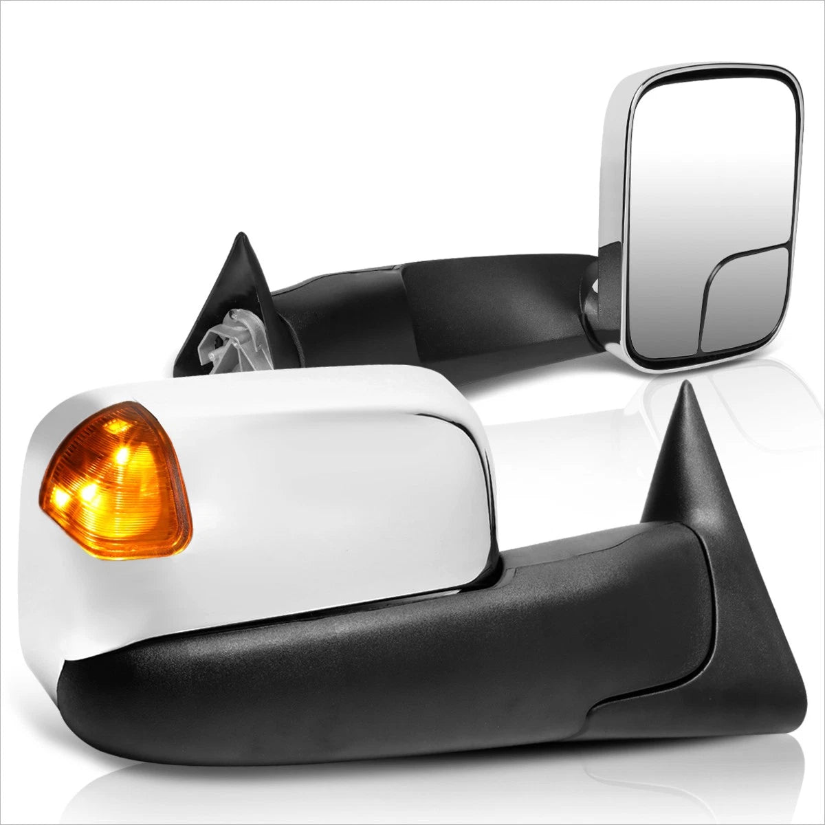 Power Chrome Side Towing Mirror w/LED Signal Lamp for Dodge Ram 1500-3500 (1994–1997)