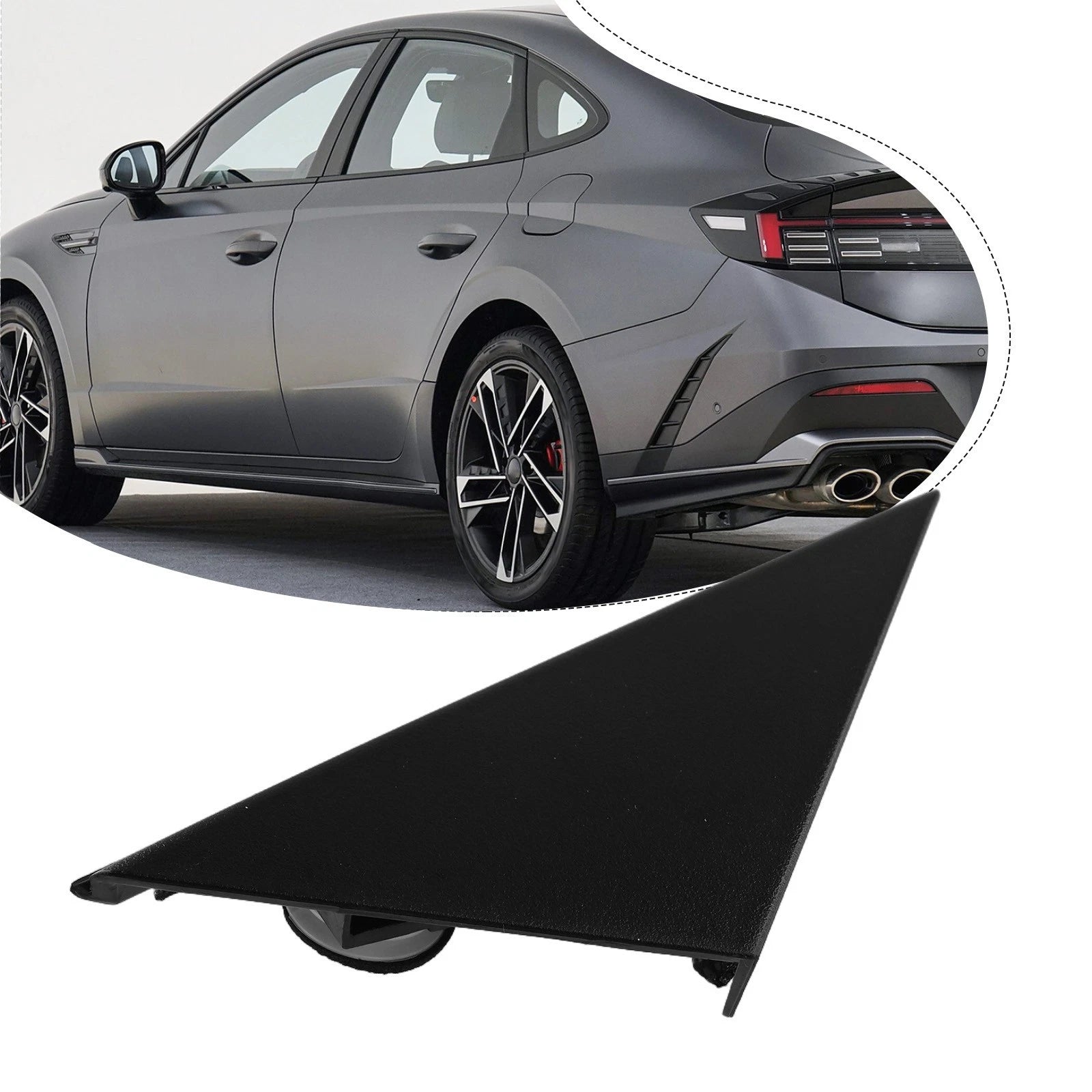 Black Mirror Pillar Trim Molding for Hyundai Kona (2018–2023)