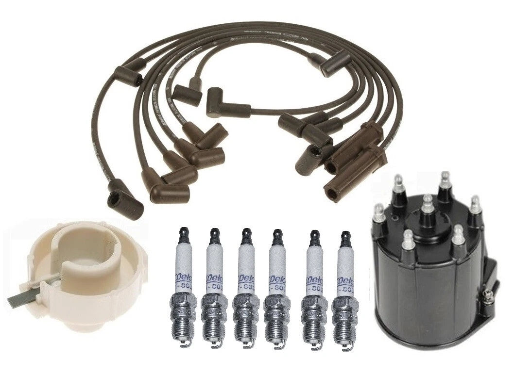 ACDelco Ignition Kit for Chevy G10 4.3 V6 (1971–1995) - Rotor, Cap, Wires, Plugs