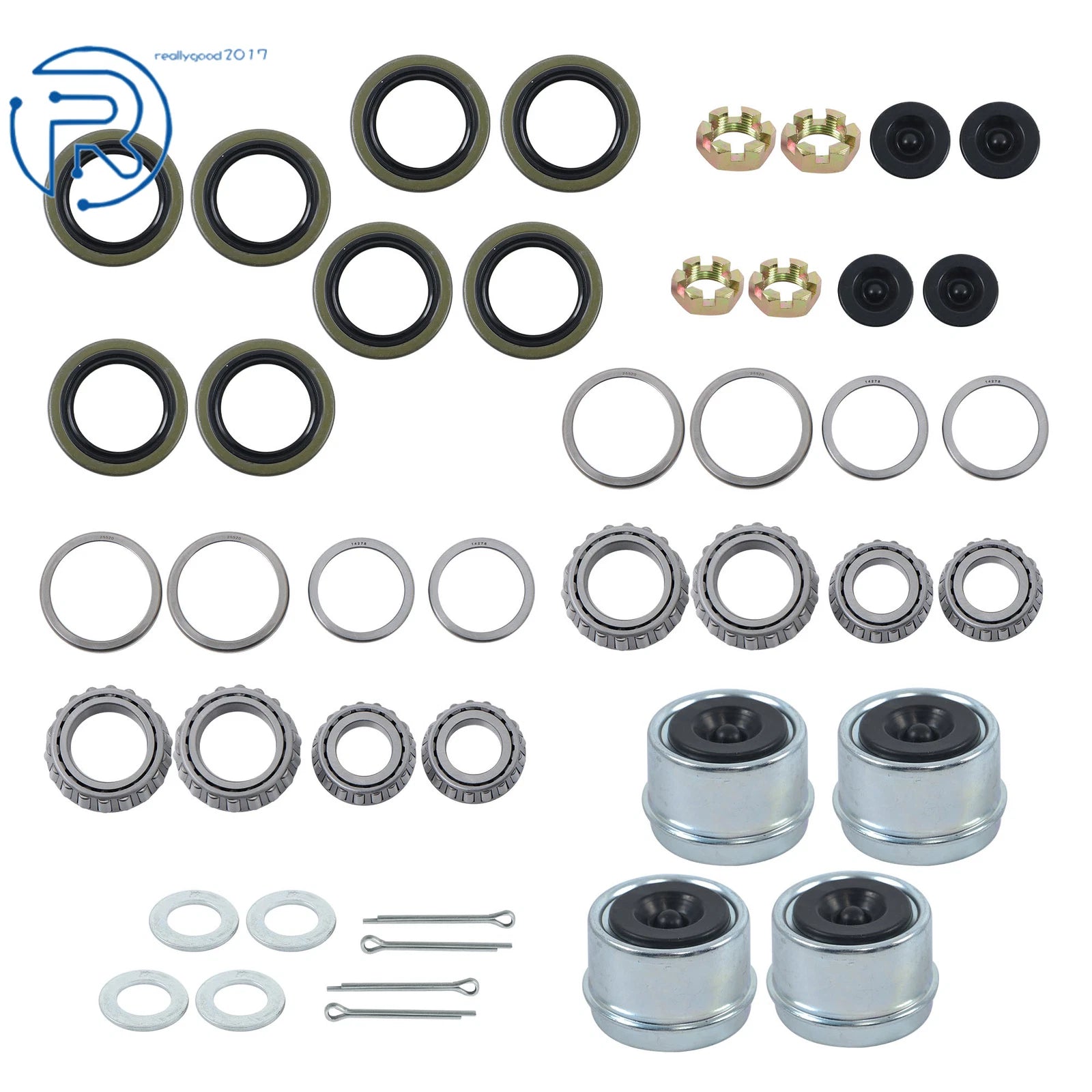 Pack of 4 Trailer Bearing Kit 25580 14125A for 5200-7000 lbs Axle (1.25"-1.75")