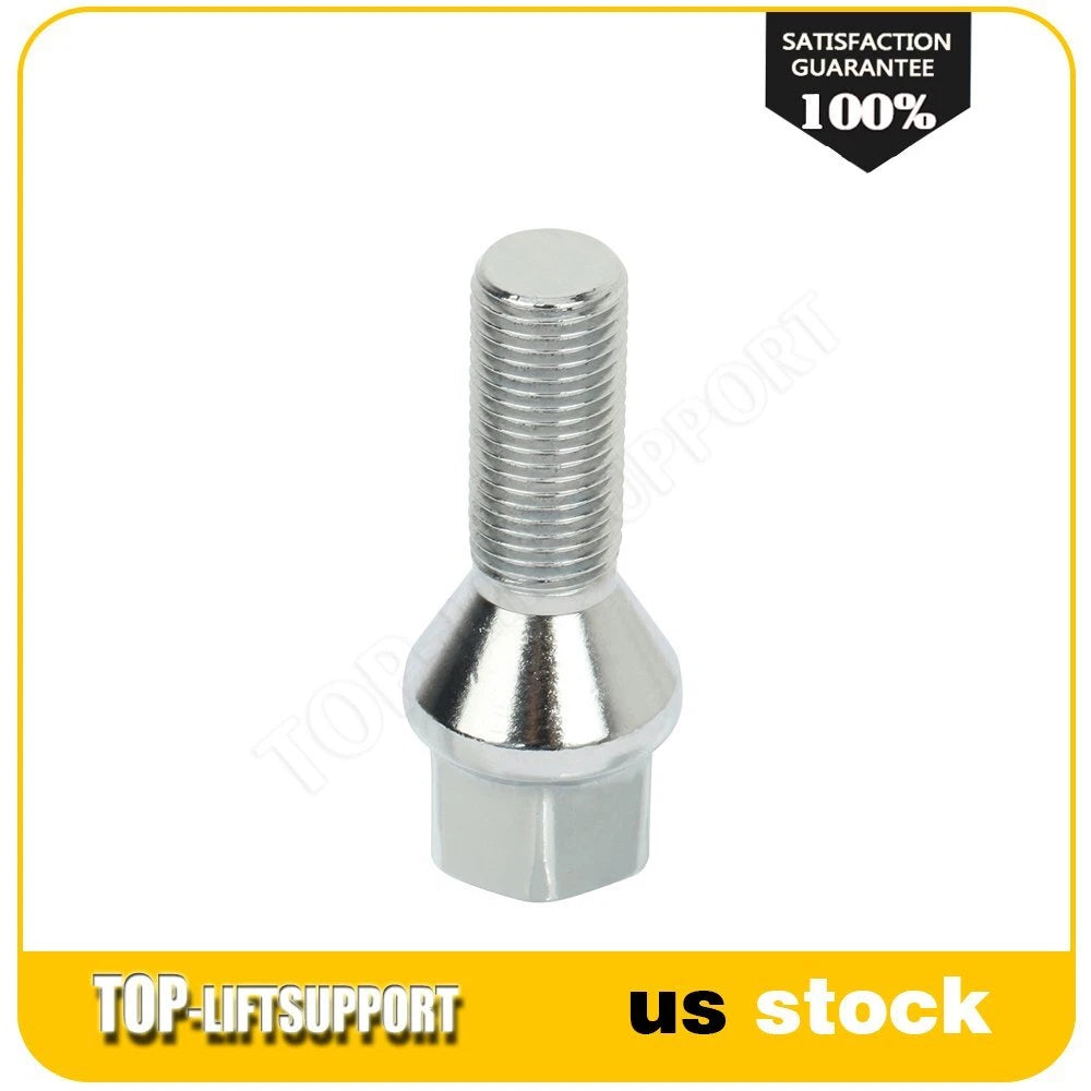 Set of 20 M12x1.25 Silver Wheel Lug Bolts for Jeep Cherokee, Dodge Dart
