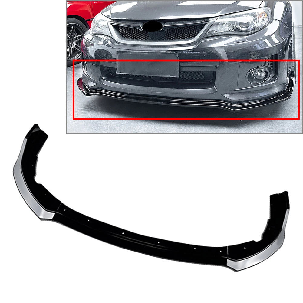 Front Bumper Spoiler Splitter Lip for Subaru Impreza WRX STI (2011–2014) - Gloss Black