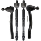 Set of 4 Tie Rod Ends for Nissan Pathfinder (2013–2020)