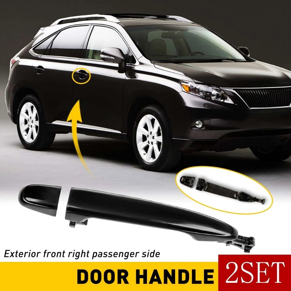 Set of 2 Exterior Door Handles for Toyota Camry (2007–2011) Black